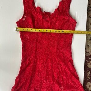 Chic Red Lace Chemise